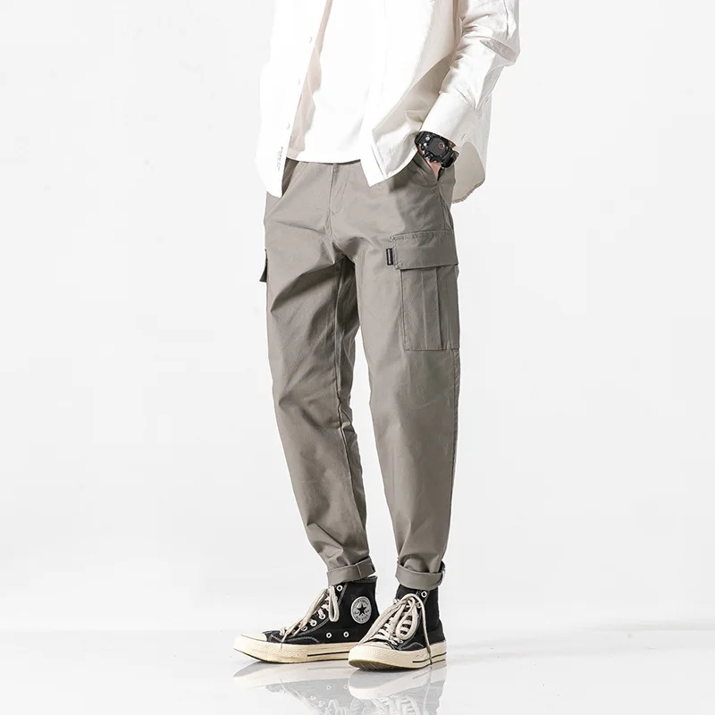 

Japanese-style Men'S Wear New Style Solid Color Trend Versatile Youth Cargo Trousers Casual Pants Men's
