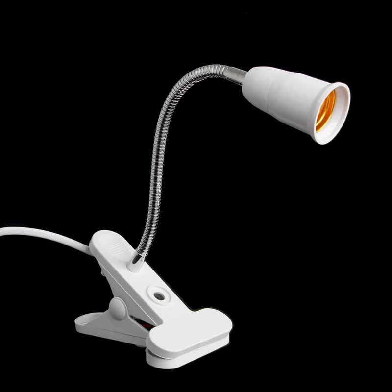 AC 85-265V E27 20 см гибкий зажим переключатель светодиодный держатель лампы разъем кабель питания E65B