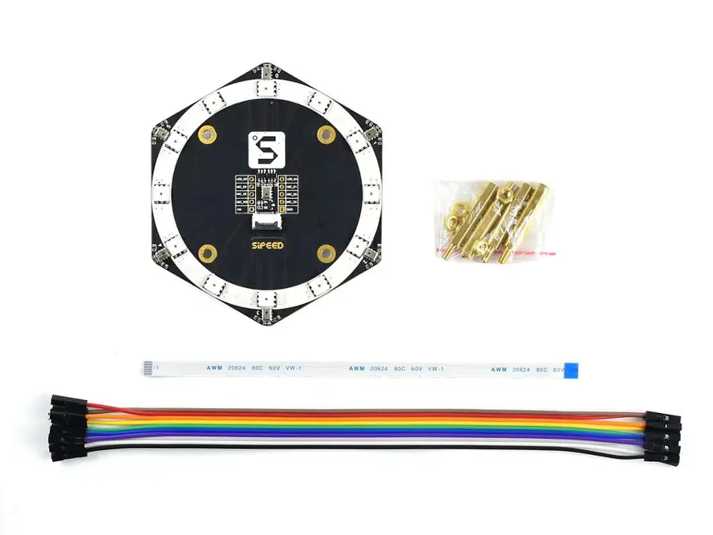 Sipeed Maix R6+ 1 микрофонный массив, 6+ 1 цифровые микрофоны и 12 RGB светодиодов