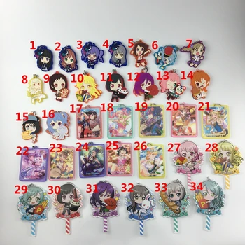 

Anime BanG Dream! Acrylic rubber Keychain Key Ring Straps Rare cosplay