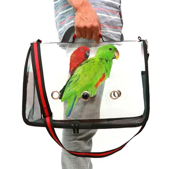 

Travel Clear Bird Cage Bag Lightweight Pvc Breathable Bird Parrots Cage Airy Portable Easy Cleaning Pet Supply
