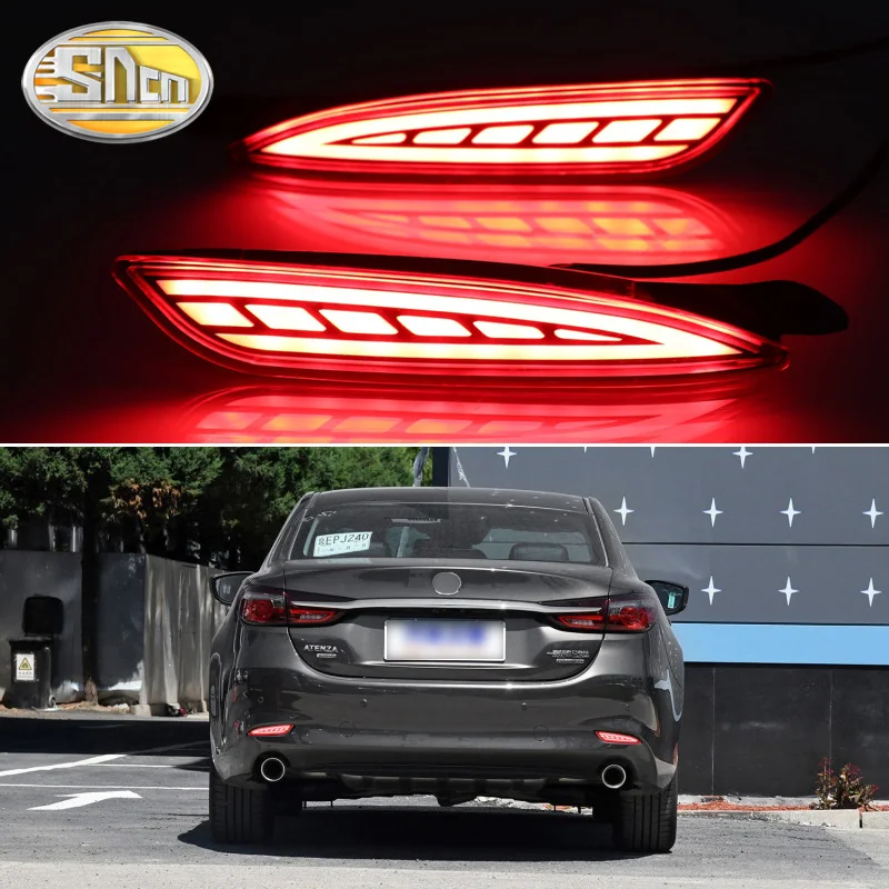 

SNCN 2PCS Multi-function LED Reflector Lamp Rear Fog Lamp Rear Bumper Light Brake Light For Mazda 6 Atenza Mazda6 2019 2020