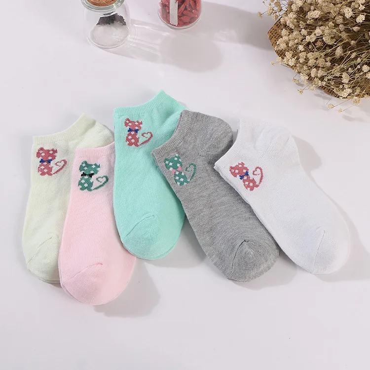 5 пара/лот, яркие цвета, женские короткие носки, забавные, милые, одноцветные, плюшевые носки-башмачки, для женщин, s, леди, девушки, художественные носки, короткие японские носки - Цвет: random color