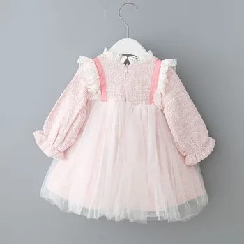 

Sweet Autumn Girls Princess Kids Children Baby Infants Dress Ruffles Lace Long Sleeve Party Birthday Dresses