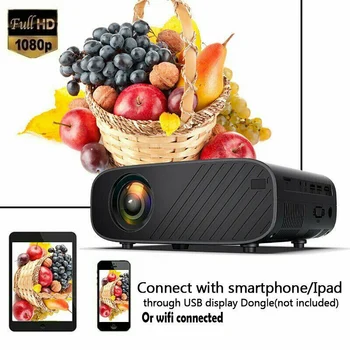 

4K 3D WiFi Wireless LED Projector Android 6.0 1080P HD 1G RAM 8G ROM Home Theater PUO88