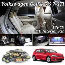 13X белые светодиодные с CANBUS салона комплект ламп для VW Volkswagen Golf 4 5 6 7 mk4 mk5 mk6 mk7 GTI светодиодные фонари для салона
