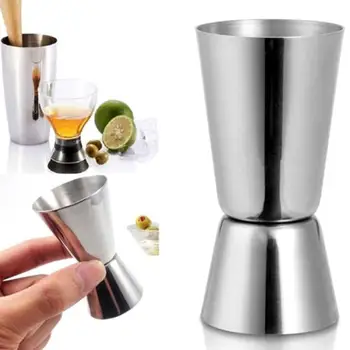

1Pcs 25/50ml Stainless Steel Bar Cocktail Shake cup Pourers Bar Ounce cup Measurer Tool