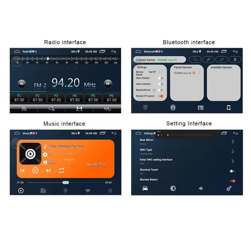 9218S 7 Inches Upgraded GPS 2 DIN Android 9.1 Car Stereo Bluetooth Radio Head Unit Reverse Rear View Function WiFi Accessories