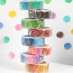 Bande de masquage Washi à points colorés, décoration auto adhésive en forme spéciale pour étiquettes autocollantes Scrapbooking créatives, papeterie de bricolage 