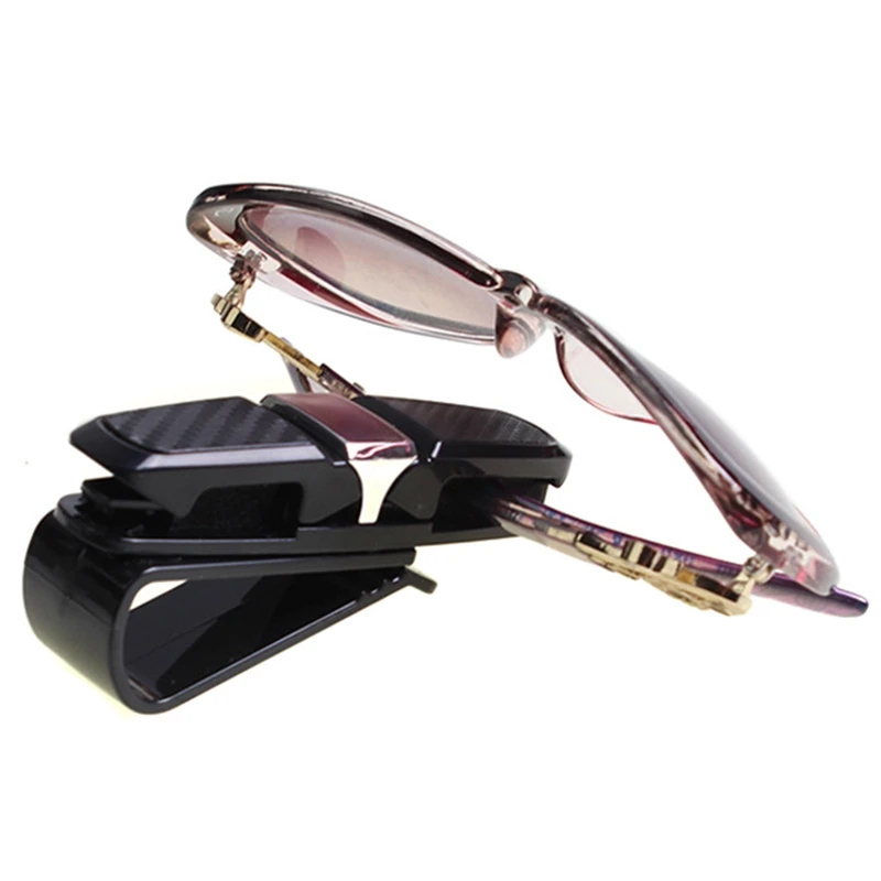 Portable Auto Fastener Clip Car Eyeglasses Clip Ticket Card Clamp ABS Car Glasses Cases Sunglasses Holder