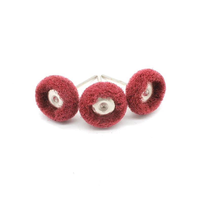 100pcs Jewelry Grinding Buffing Wheel 22mm Scouring Pad Polishing Steel Wire Brush Drill Rotary Tool Accessories