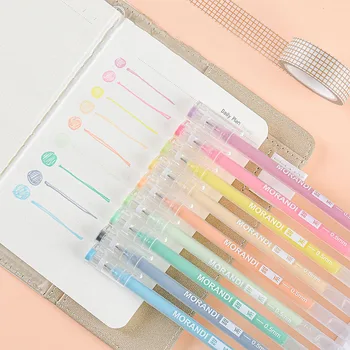 

9 Pcs/Set Kawaii Color Gel Pen Multicolor Glitter Pen Highlighter Pen For Writing Drawing Doodling Art Markers School Stationery
