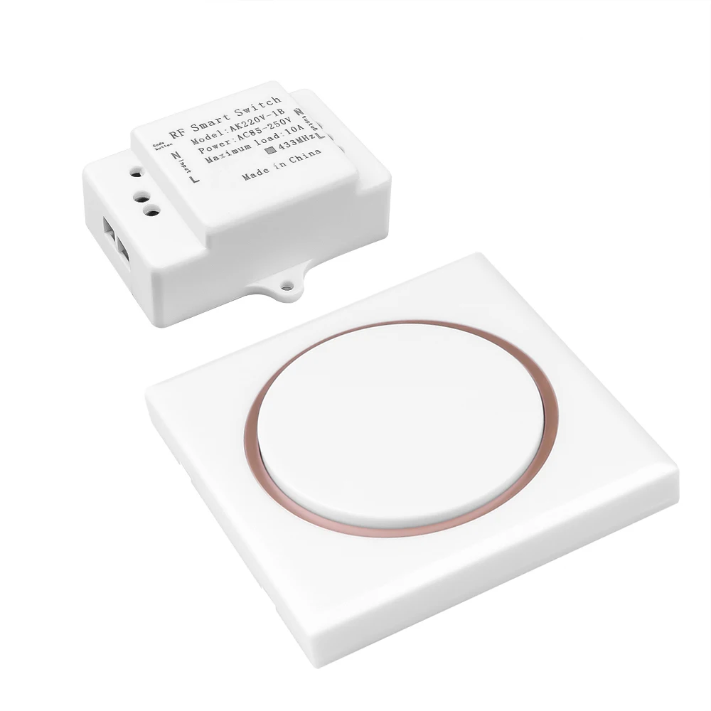 

kebidu DC 12V AC 220V 85V 86 Panel 433Mhz Wireless RF Remote Control Switch Lamp Light LED Bulb Wireless Switche