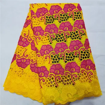

dubai fabrics yellow fabric african swiss voile lace with stones high quality 100%cotton swiss voile lace in switzerland 5yards