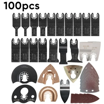 

100pcs/set Mixed Oscillating Multi-tools Blades Kit For Black/Decker Molded Cuts