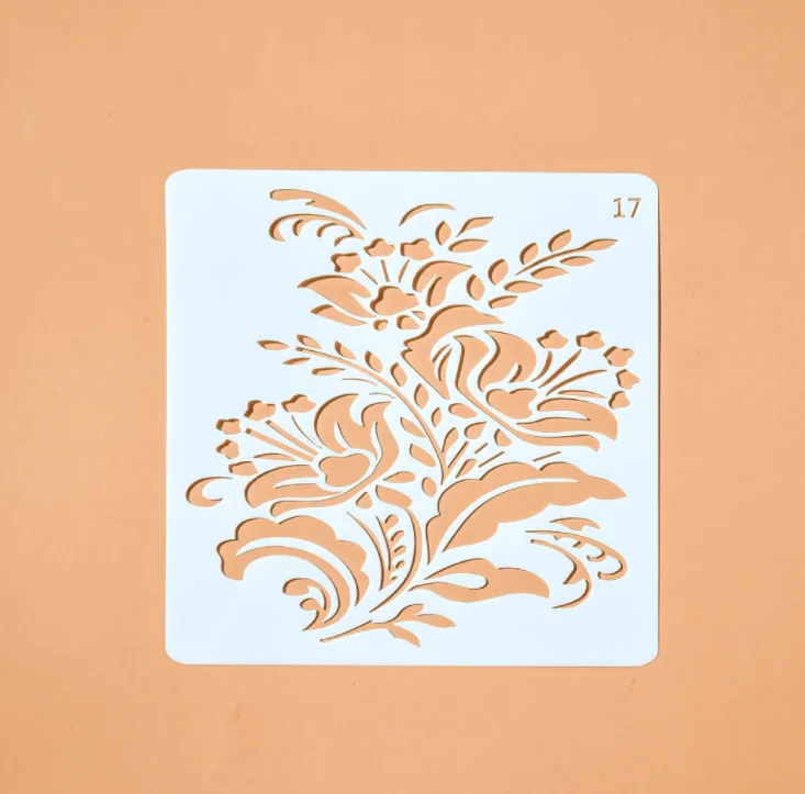 

13*13 трафареты для слоев цветов граффити ручная копия доска с отверстиями фотоальбом графический инструмент для рисования распылением