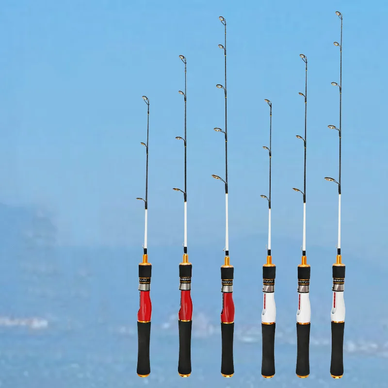 

Straight Handle Short Winter Fishing Rod Solid Shoots Lure Rod Fix Layer Slip Drift Fishing Rod Boat Hook Ice Fishing rod Carbon
