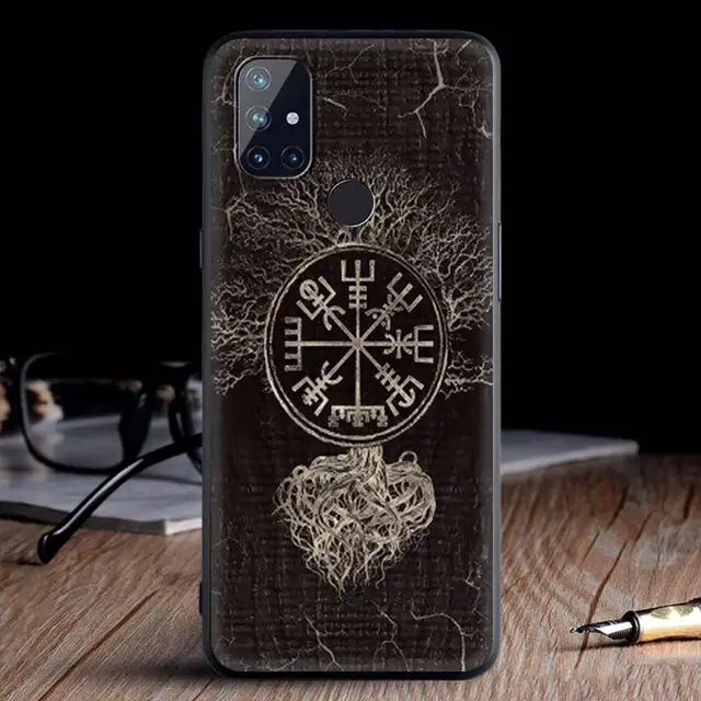 For OnePlus 8 Nord 7Pro Case For One Plus Z N10 5G 8T 7 Pro n100 7T 6T Full Protection Soft Phone Cover Viking Vegvisir Logo Sac B01