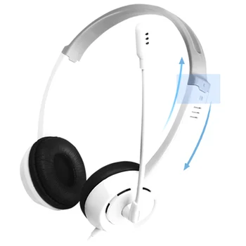 

Wired Headset with Mic Stereo Gaming Headphone for PC Computer Listening Comprehension Training DQ-Drop
