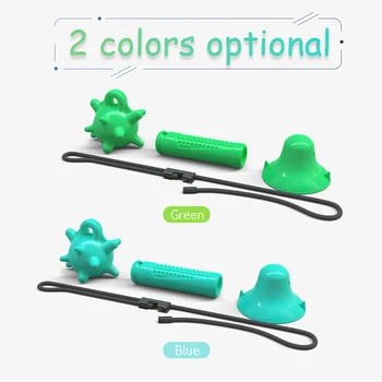 

Dog Molar Bite Toy Dog Chew Toy Dog Rope Pull Interactive Toy with Suction Cup for Pulling Chewing Teeth Cleaning 4 in 1