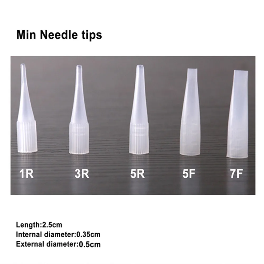 100pcs lot Traditional Tattoo Min Needle Caps Tips For Microblading