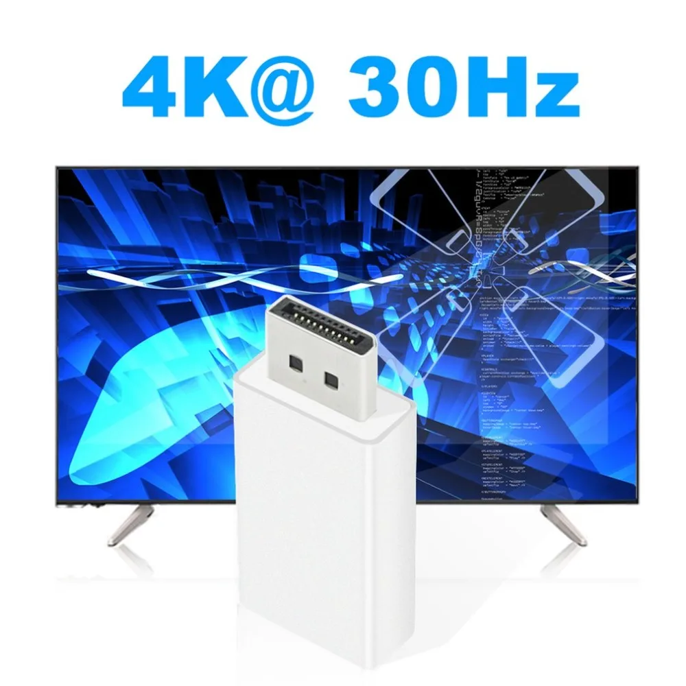 Мини Портативный 4K * 2K порт дисплея DP Male-HDMI Женский hd-конвертер активный адаптер для настольного ноутбука проектор монитор HD tv