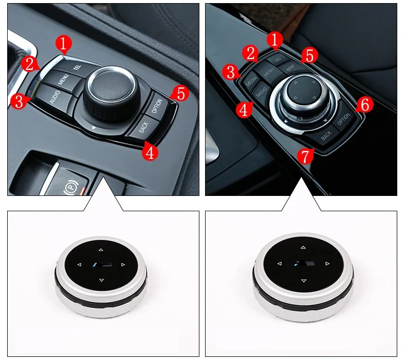 

For BMW 1 2 3 Series GT 5 Series X1 X3 X5 Multimedia Knob Cover Interior Accessories
