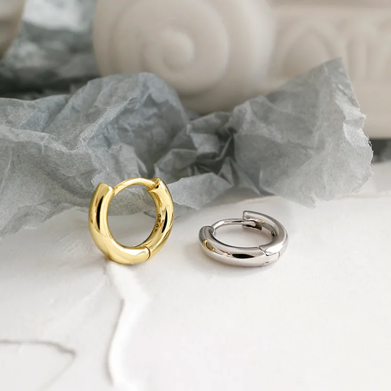 

Korean Minimalist 925 Sterling Silver Geometry Hoop Earrings For Women Brincos Para As Mulheres Pendientes Plata Jewelry