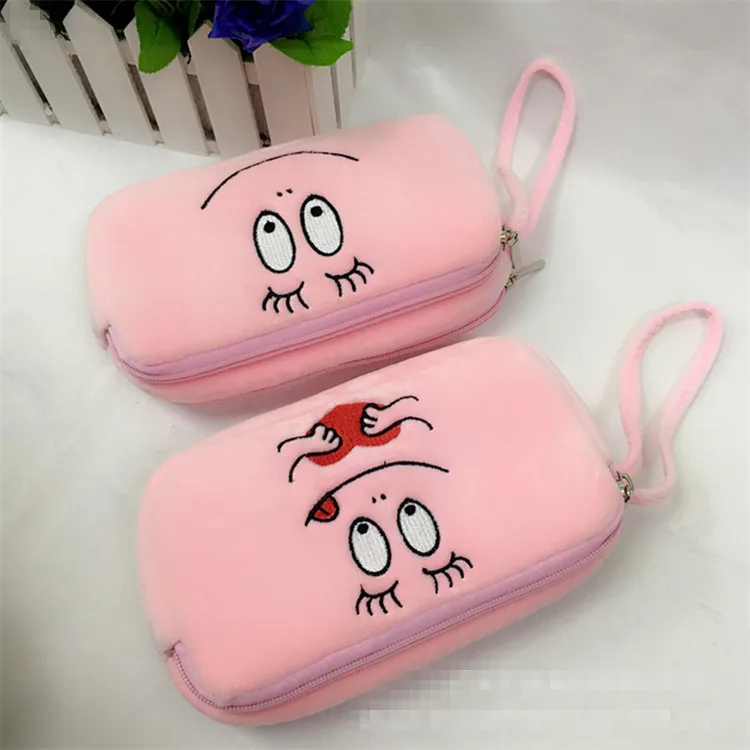 10 шт./лот, плюшевая розовая сумочка Barbapapa, новинка, мягкая сумка для мобильного телефона, чехол для собаки, мягкие плюшевые сумки для игрушек, скрещивание животных