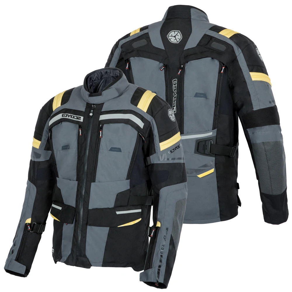 SCOYCO мотоциклетная куртка водонепроницаемая влагостойкая Защитная Экипировка Светоотражающая зимняя куртка для мотокросса дышащая износостойкая - Цвет: Dark Gray