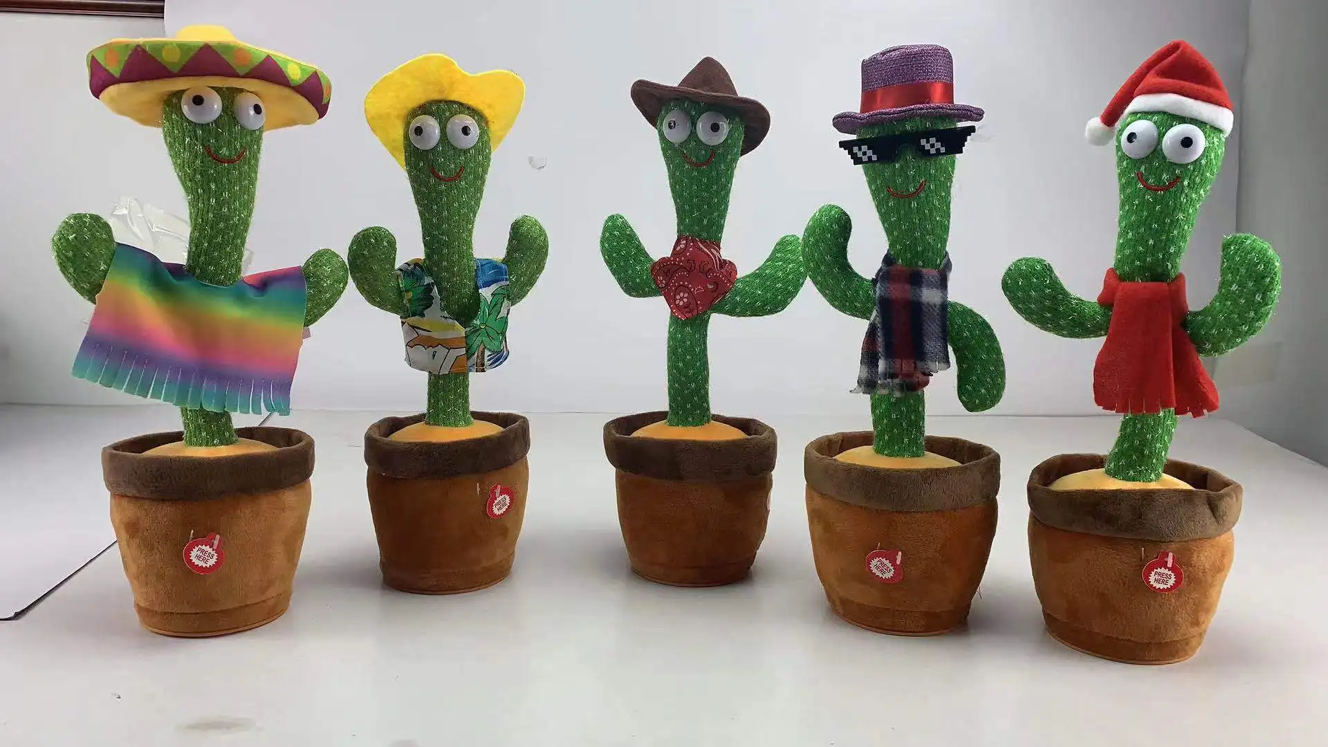 32CM Jouet Interactive Cactus Perroquet Bébé Qui Danse et Chante Rechargeable Liunian459 Cactus Perroquet Qui Repete