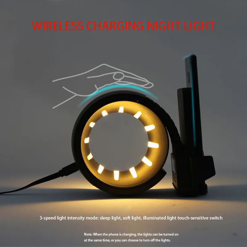 

Cool Dock Fast Charging Stand For IPhone X 8 With Night Light Qi Wireless Chargers Stand Holder Dock For Samsung Note 9 S8 S9