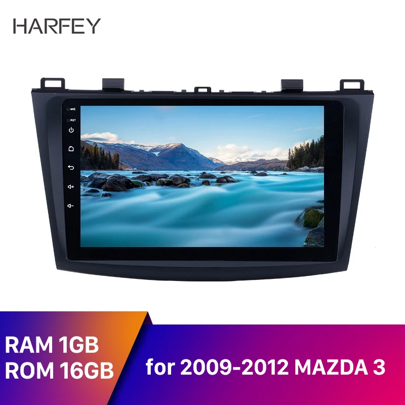 ##BUY Harfey 9 inch Car Multimedia Player Android 8.1 Car Radio for 2009 2012 MAZDA 3 with GPS Navi Bluetooth WIFI USB Stereo Player