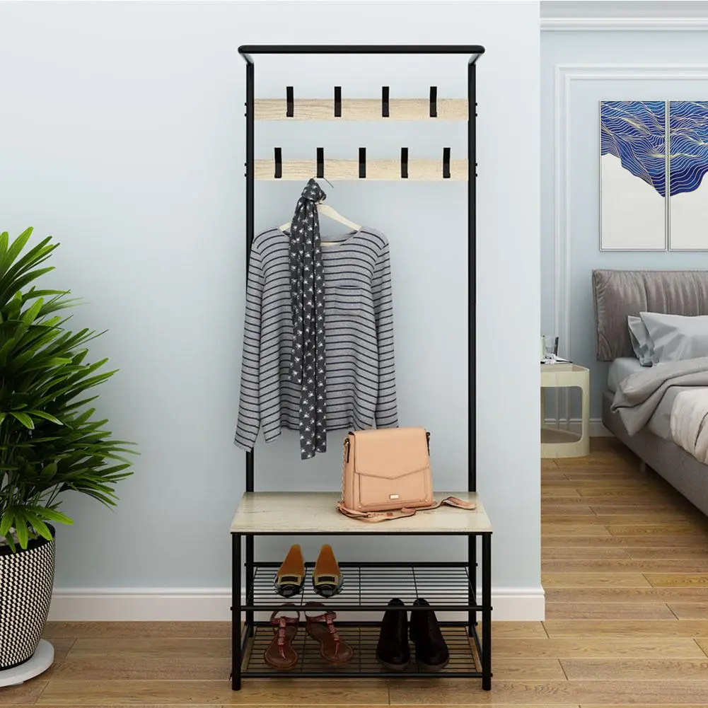 

Metal Display Stand with Protective Paint for Home Storage Simple Coat Rack