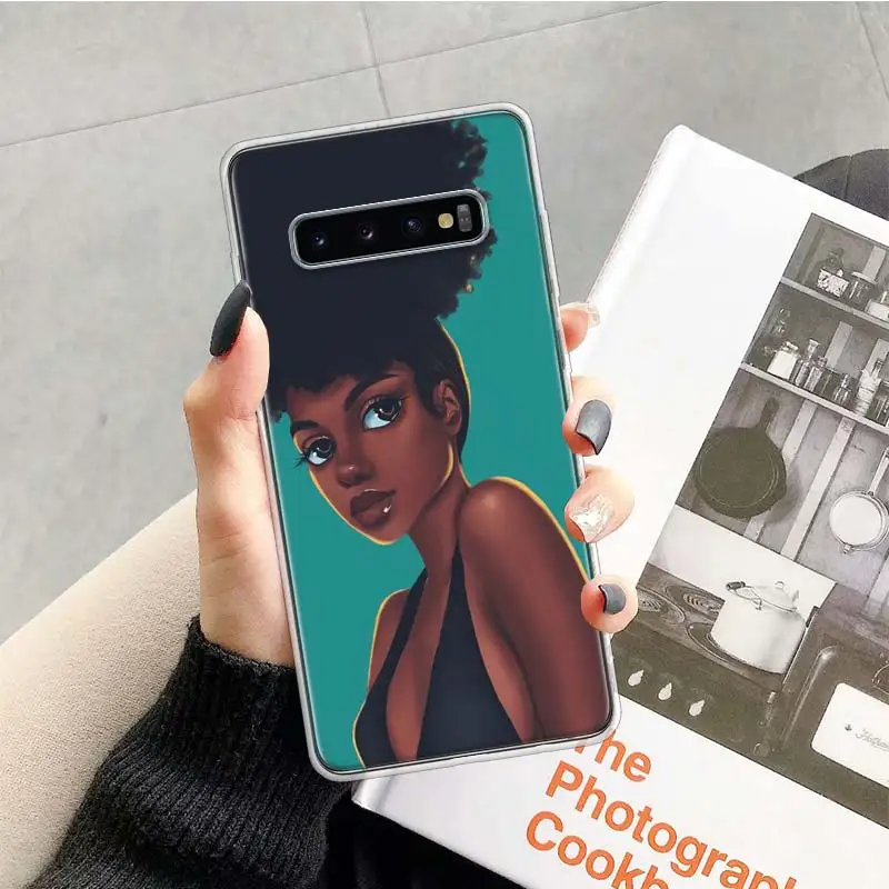 Afro Girls Case for Samsung Galaxy S20 Ultra Note 10 9 8 S10E S9 S8 J4 J6 J8 Plus + Pro S7 S6 Soft Phone Coque Afro Girls Case for Samsung Galaxy S20 Ultra Note 10 9 8 S10E S9 S8 J4 J6 J8 Plus + Pro S7 S6 Soft Phone Coque