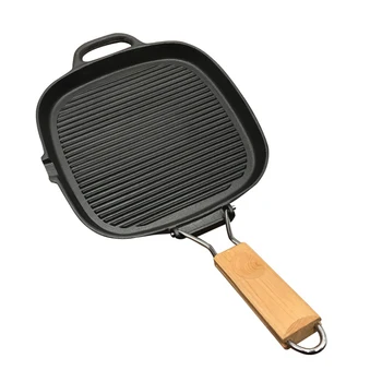 

1pc Cast Iron Skillet Foldable Frying Pan Pancake Pan Omelette Pan Pre-Seasoned Pan for Home Restaurant