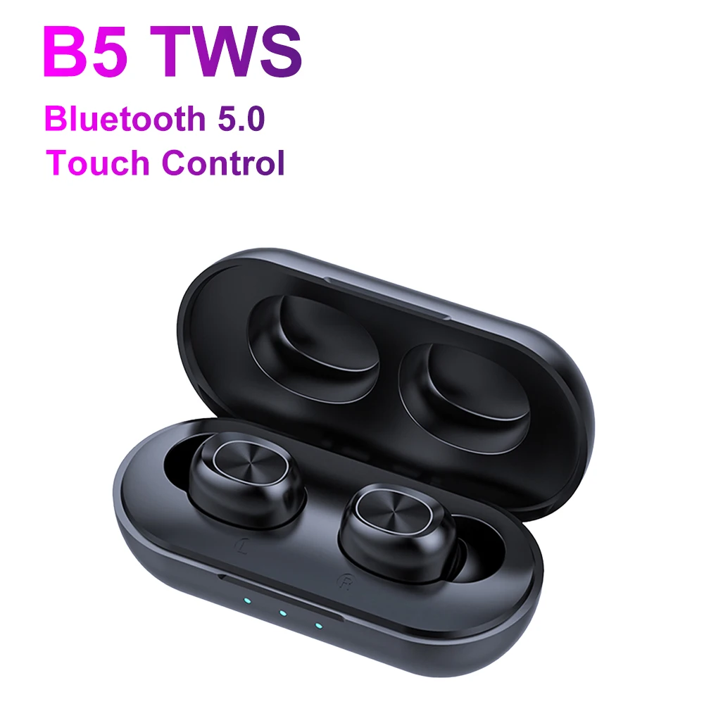 B5 TWS Bluetooth 5,0 Беспроводные наушники с сенсорным управлением Водонепроницаемые 9D стерео наушники спортивные Blutooth гарнитура слуховой аппарат - Цвет: B5 tws