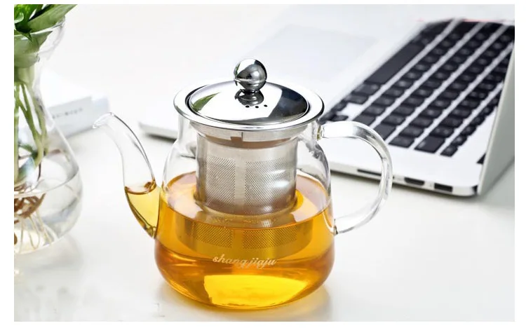 Stainless Steel Filter Inner Wearing Glass Teapot Heat-resistant Glass Tea Set Tea Pot
