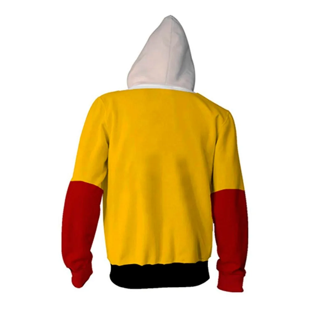 Newest Autumn 3D One Punch Man Hero Saitama Cartoon Men Hoodie Streetwear Hooded Jacket Sweatshirt Anime Cosplay Zipper Hoodies