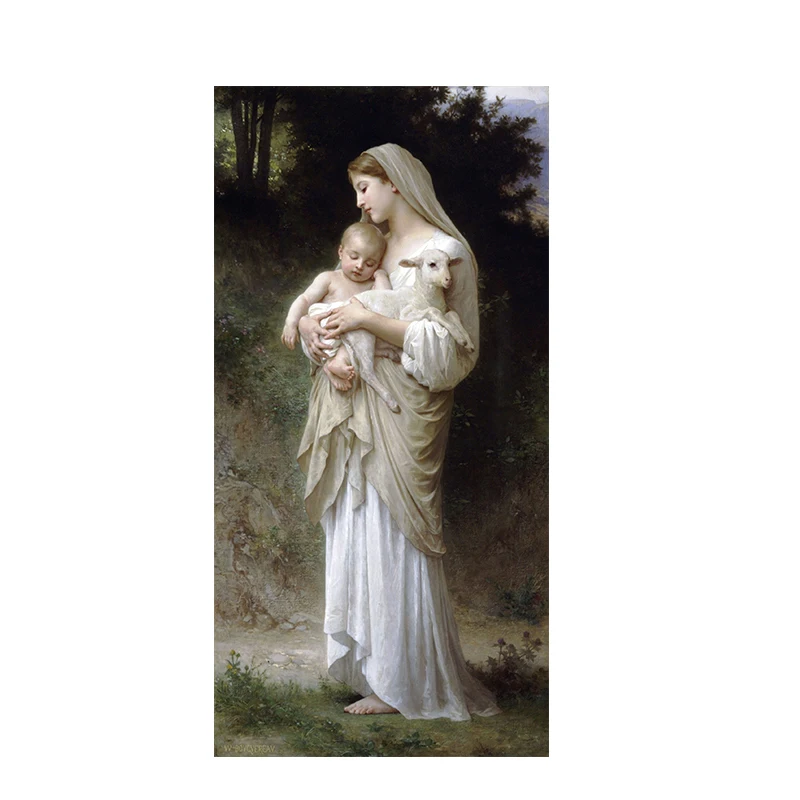 Абстрактная живопись Иисуса и Девы Марии Baby портрет, холст, живопись Плакаты и принты скандинавские настенные картины для Гостиная