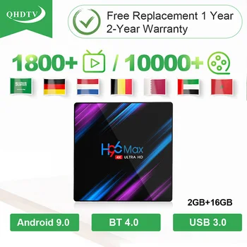 

IPTV Arabic H96 MAX Android 9.0 2G 16G QHDTV IPTV Subscription Nederland Arabic Belgium IP TV Italy H96max Box No App Include