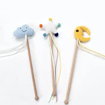 

Handmade PP Cotton Funny Cat Stick Cat Toy Starry Funny Cat Stick Funny Cat Pole Cat Toy Pet Supplies Interactive Cat Toys