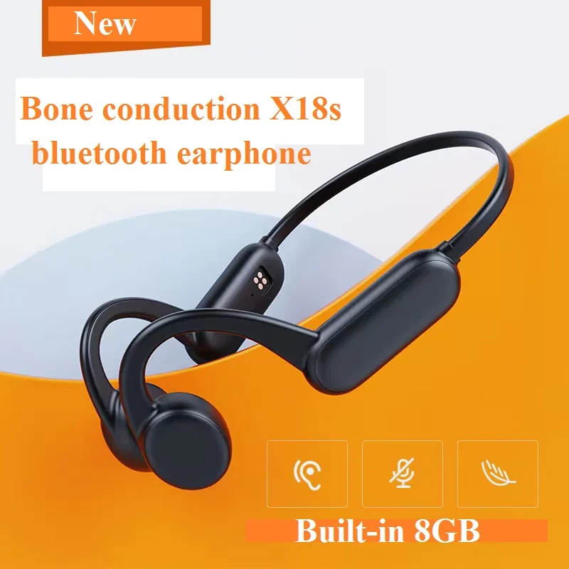 

new X18s Bone Conduction 8G HIFI MP3 Player Waterproof IPX8 Swimming Outdoor Sport Earphones USB MP3 Music Players with mirophon