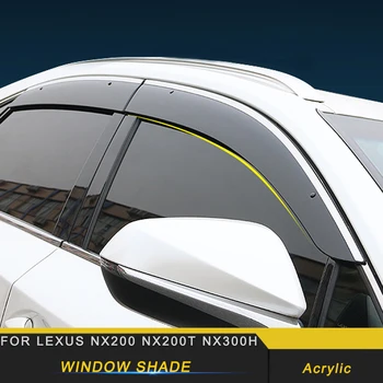 

For LEXUS NX200 NX200t NX300h Car Awnings Shelters Window Sun Rain Shade Protector Cover Trim Sticker Accessories