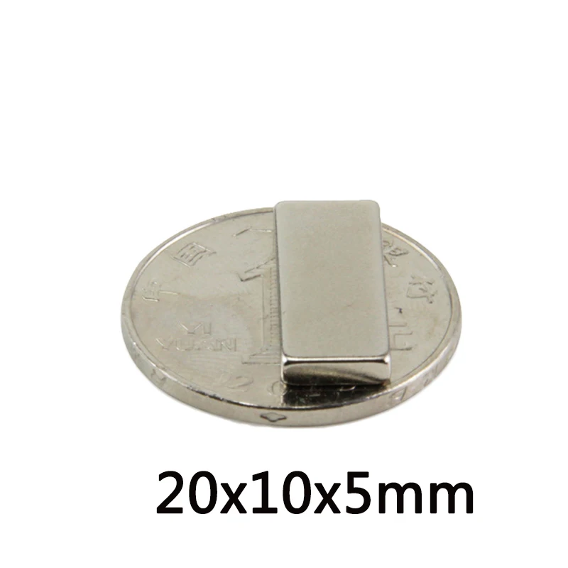 Неодимовые магниты NdFeB N35 5-200 шт. 20x10x5 мм мощный квадратный постоянный магнит