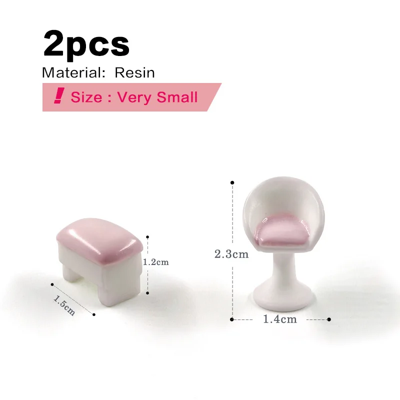 Pink Furniture Modern House Figure Miniature Model Figurines Decoration Dollhouse Toys Children Birthday Gifts DIY Accessories 35