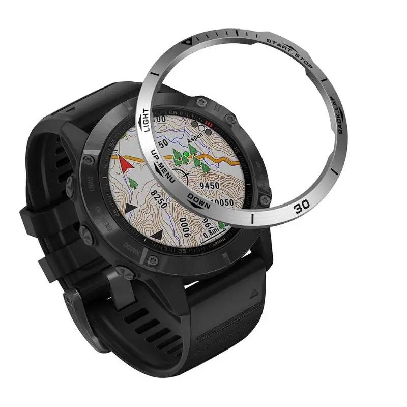 Metal Cover Bezel Ring Dial Scale Speed Protective Case for Gar-min Fenix 6 Kit Metal Cover Bezel Ring Dial Scale Speed Protective Case for Gar-min Fenix 6 Kit