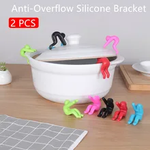 Анти-переполнения силиконовый кронштейн силиконовый держатель для крышки кастрюли ложка держатель для палочек маленький человек зажим для мобильного телефона