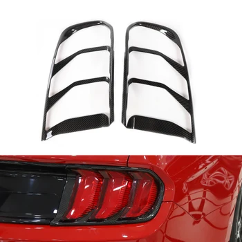 

DWCX 2PCS Carbon Fiber Texture Rear Bumper Car Exterior Tail Light Lamp Cover Trim Fit for Ford Mustang 2018 2019