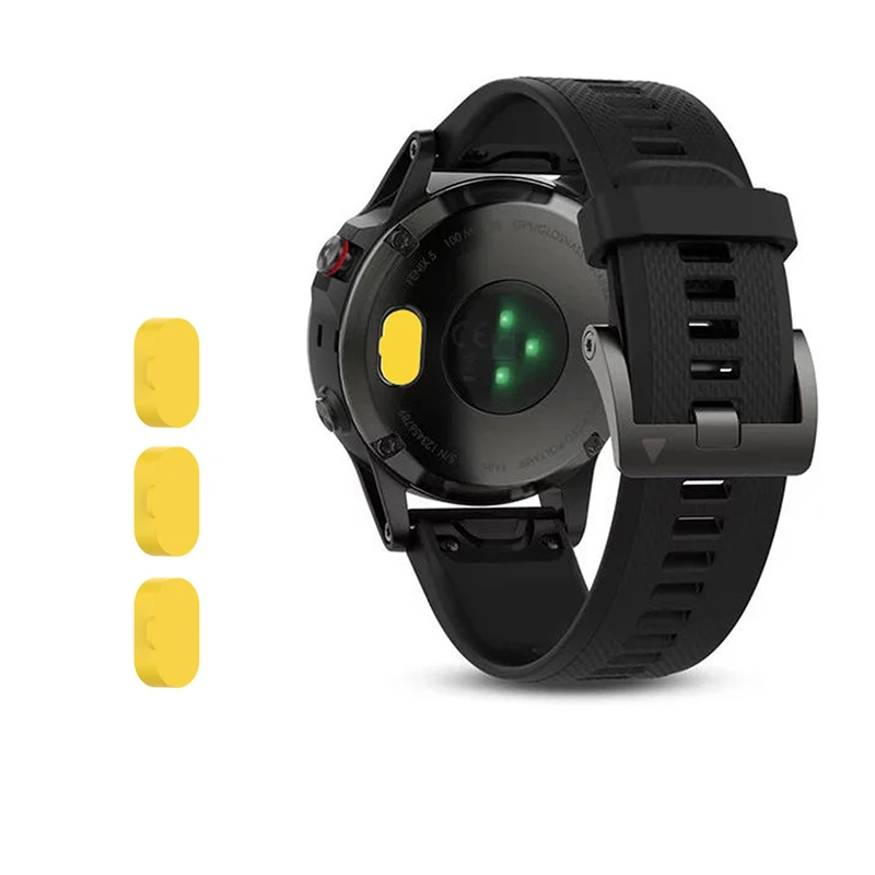 yellow-3pcs Заглушка датчика для часов Пылезащитная Крышка для Garmin Vivomove 3 3S Vivoactive 4 4S Venu Fenix5 Смарт-часы Пылезащитная заглушка - Цвет: yellow-3pcs